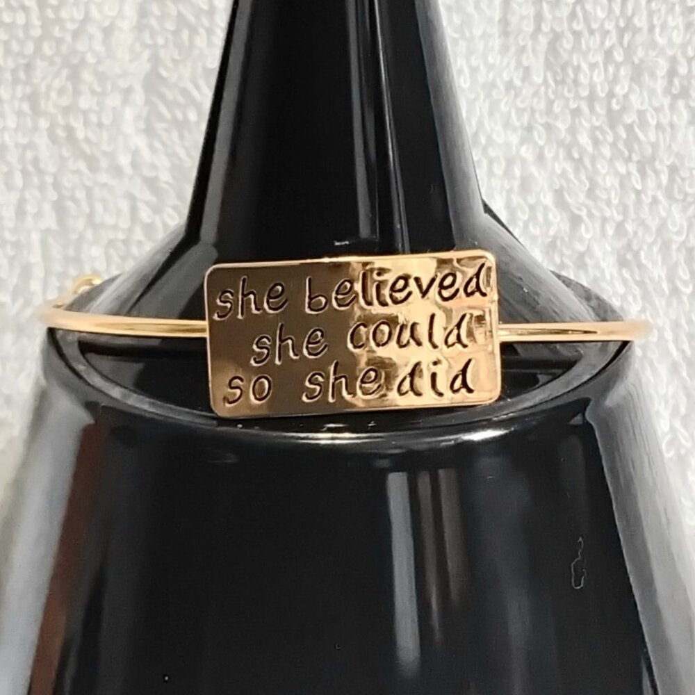 BNWOT 3/$25 Florence Scovel 9" She Believed She Could So She.. Fashion Jewelry!!